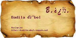 Badila Ábel névjegykártya